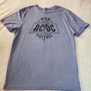 AC/DC High Fidelity Blue Tshirt With Graphics Size Large